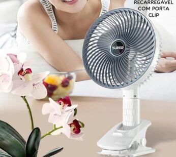 VENTILADOR RECARREGÁVEL COM PORTA CLIP