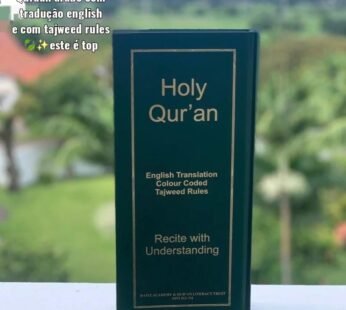Quraan árabe com tradução english e com tajweed rules🍃✨este é top🍃✨
